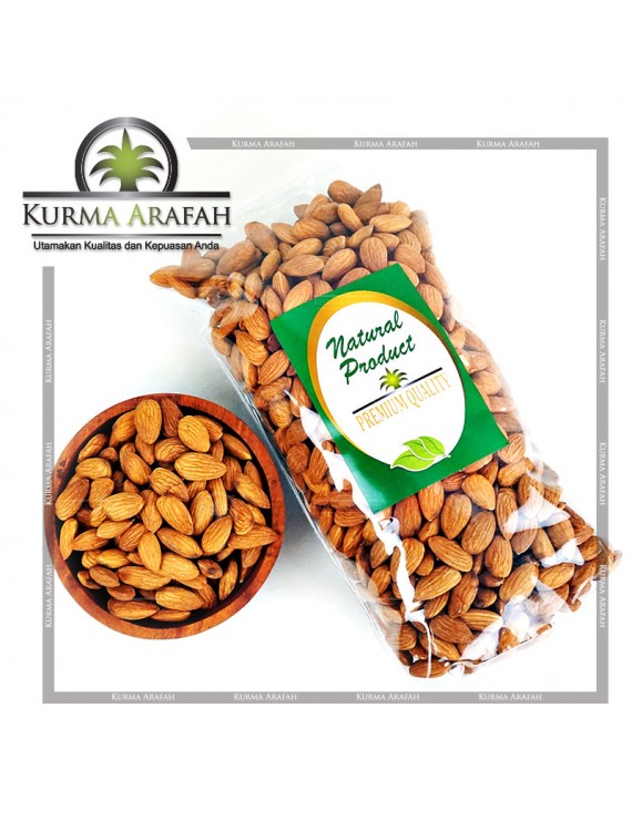 Kacang Almond Kupas Mentah Tanpa Cangkang / Cemilan Sehat 1kg